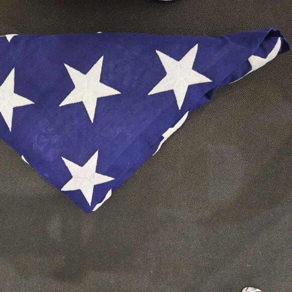 NEW VALLEY FORGE BEST 100% COTTON BUNTING AMERICAN FLAG - VETERAN CASKET 9.5'x5' - Picture 3 of 16